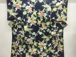 花模様小紋着物